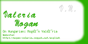 valeria mogan business card